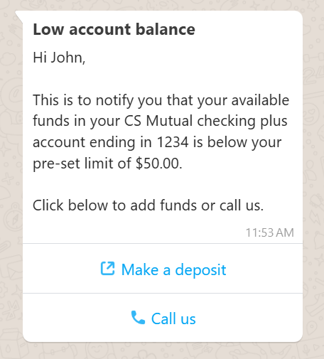 Low Account Balance
