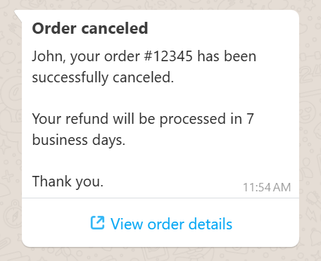 Order Cancelled