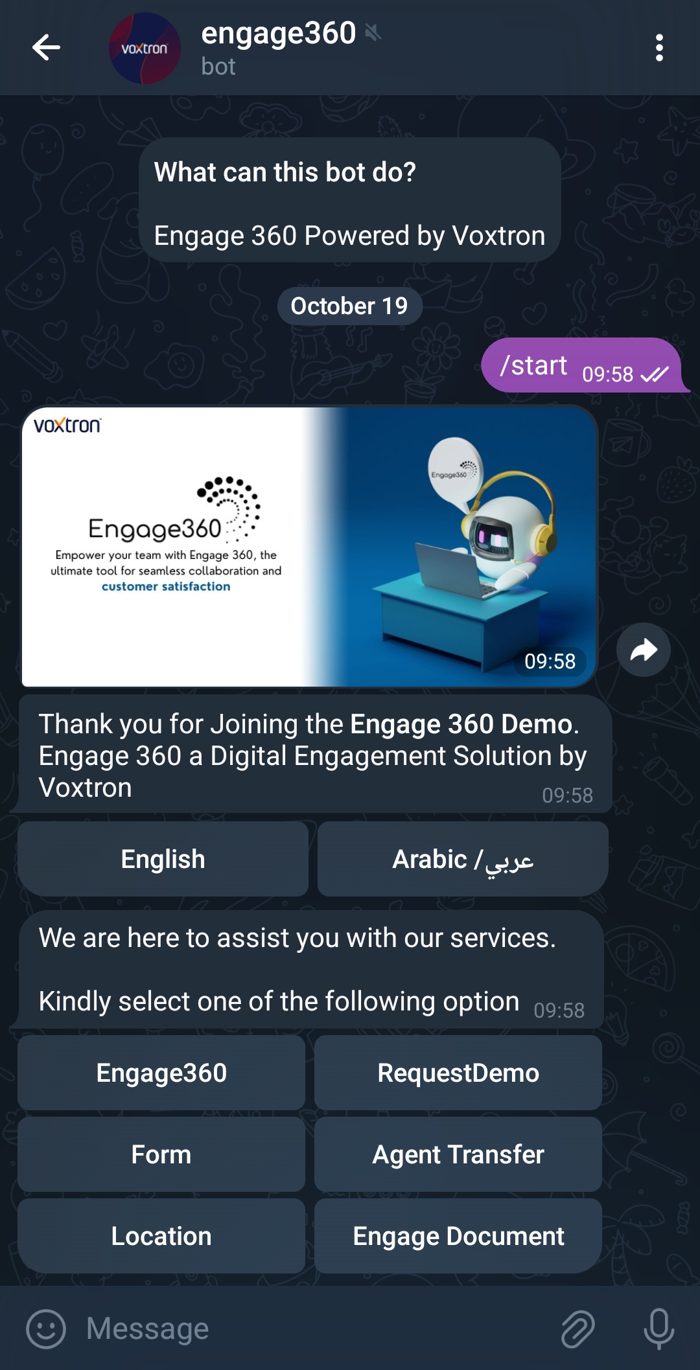 Engage360 on Telegram