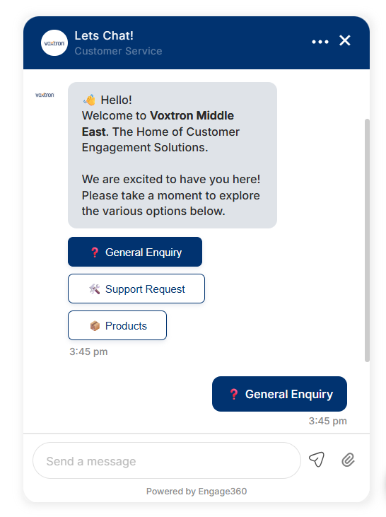Webchat widget